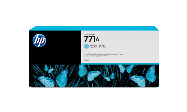 HP 771A - 775ml (B6Y20A) Light Cyan Original Inkjet Cartridge - Cartouches Certifiees