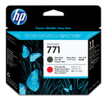 HP 771A (CE017A) Matte Black and Chromatic Red Original Printhead - Cartouches Certifiees