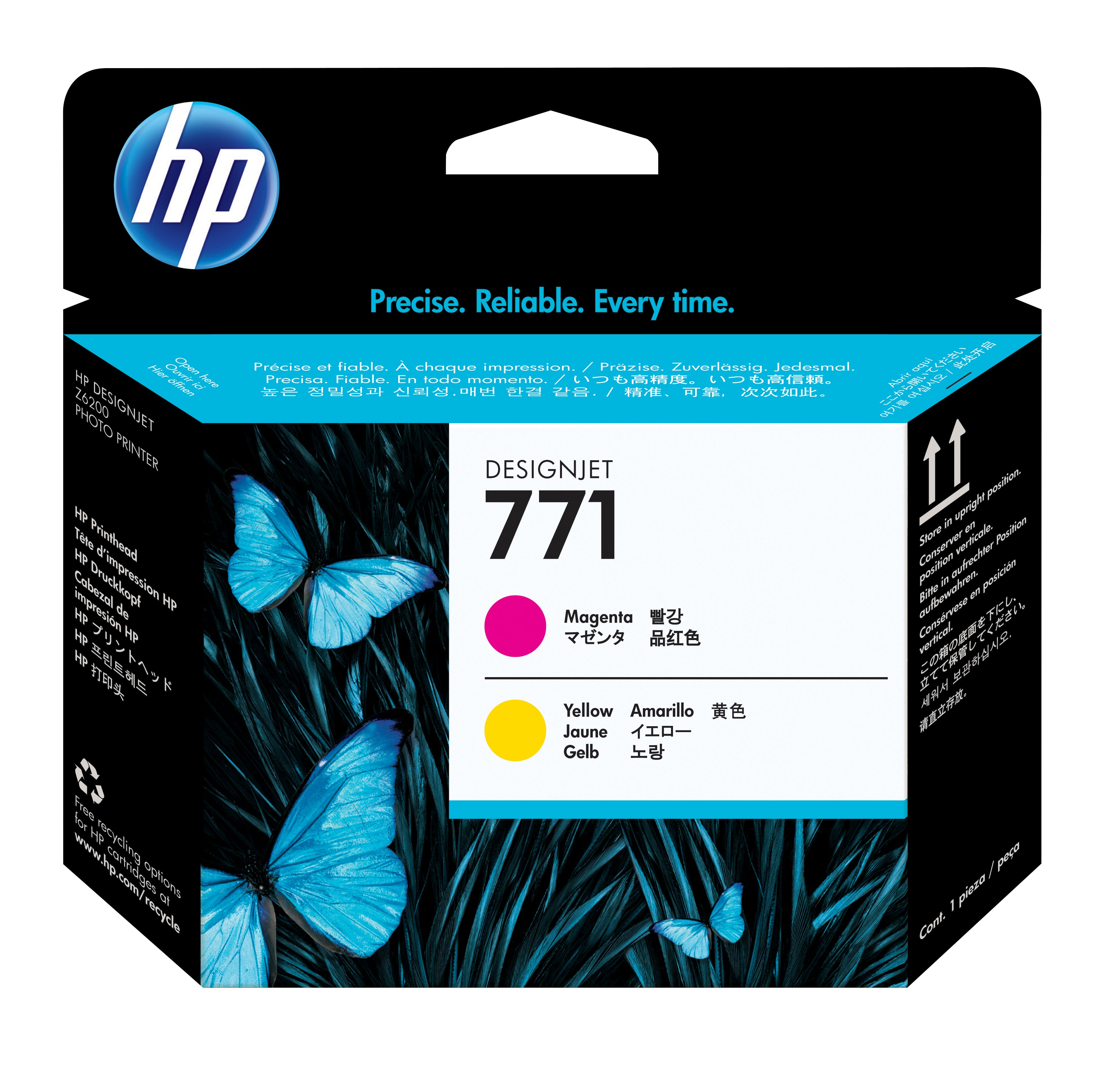 HP 771A (CE018A) Magenta and Yellow Original Printhead - Cartouches Certifiees