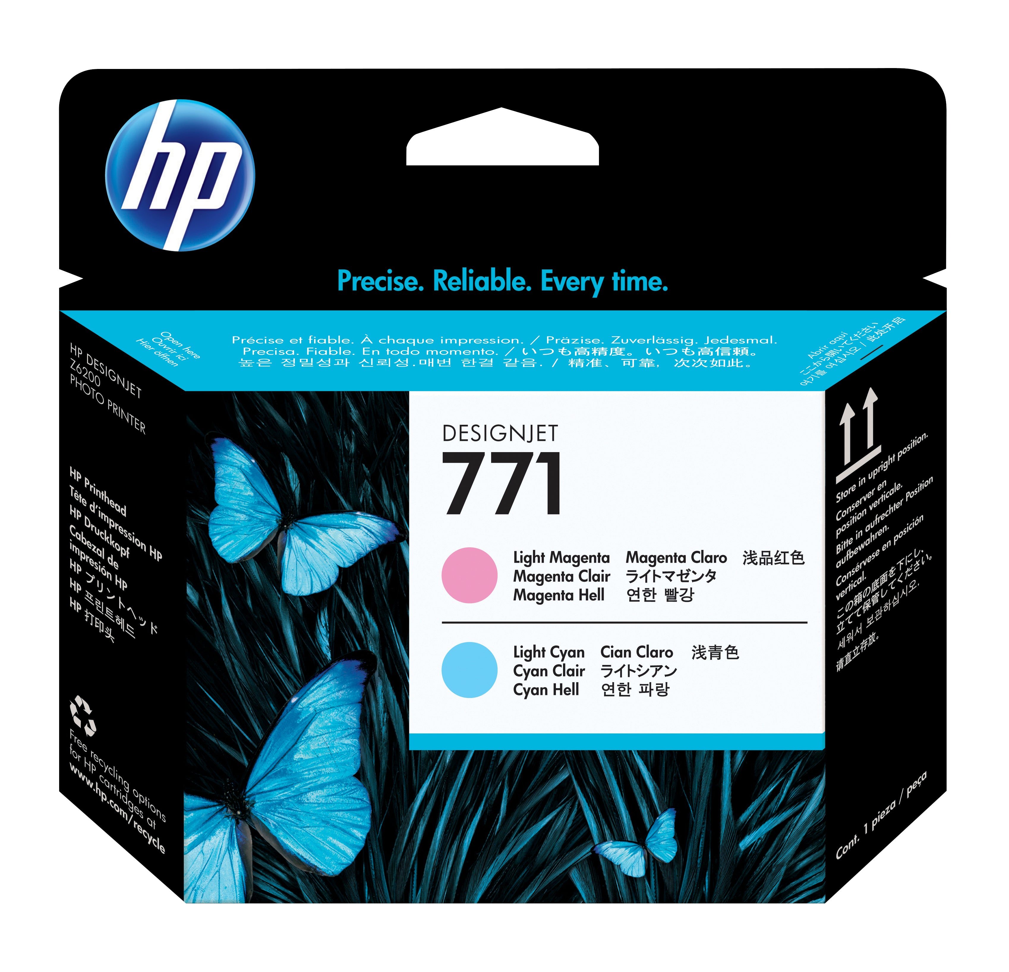 HP 771A (CE019A) Light Magenta and Light Cyan Original Printhead - Cartouches Certifiees