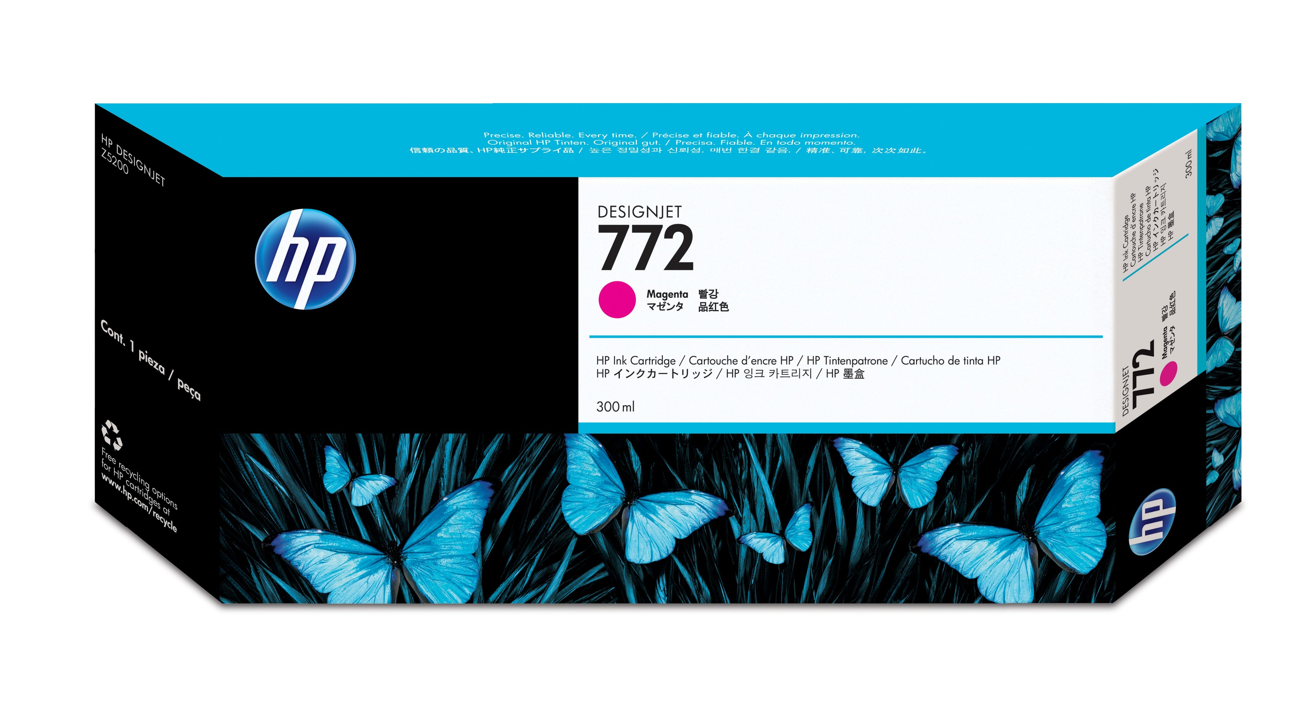 HP 772 - 300ml (CN629A) Magenta Original Inkjet Cartridge - Cartouches Certifiees