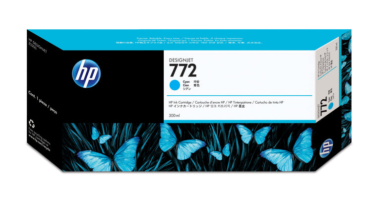 HP 772 - 300ml (CN636A) Cyan Original Inkjet Cartridge - Cartouches Certifiees