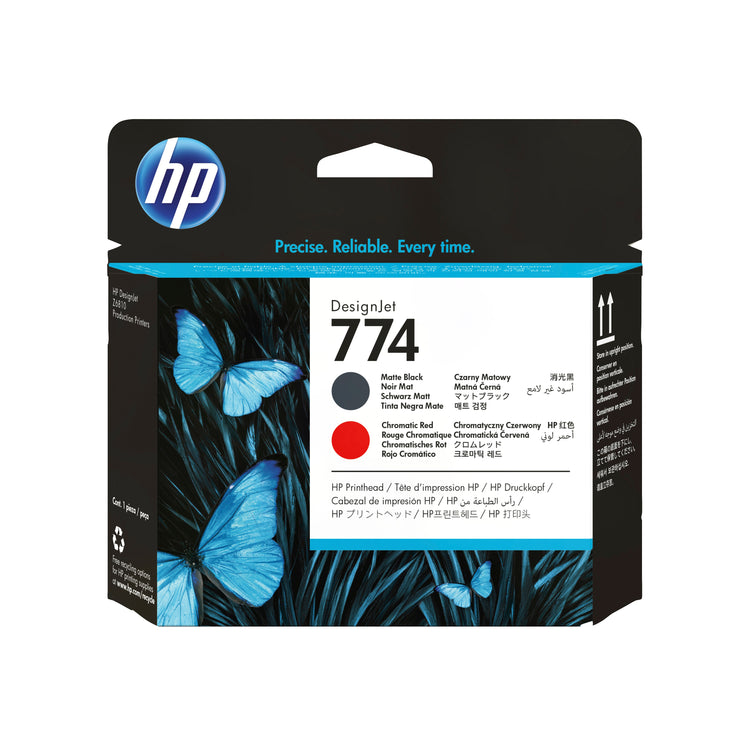 HP 774 (P2V97A) Matte Black And Red Original Printhead - Cartouches Certifiees