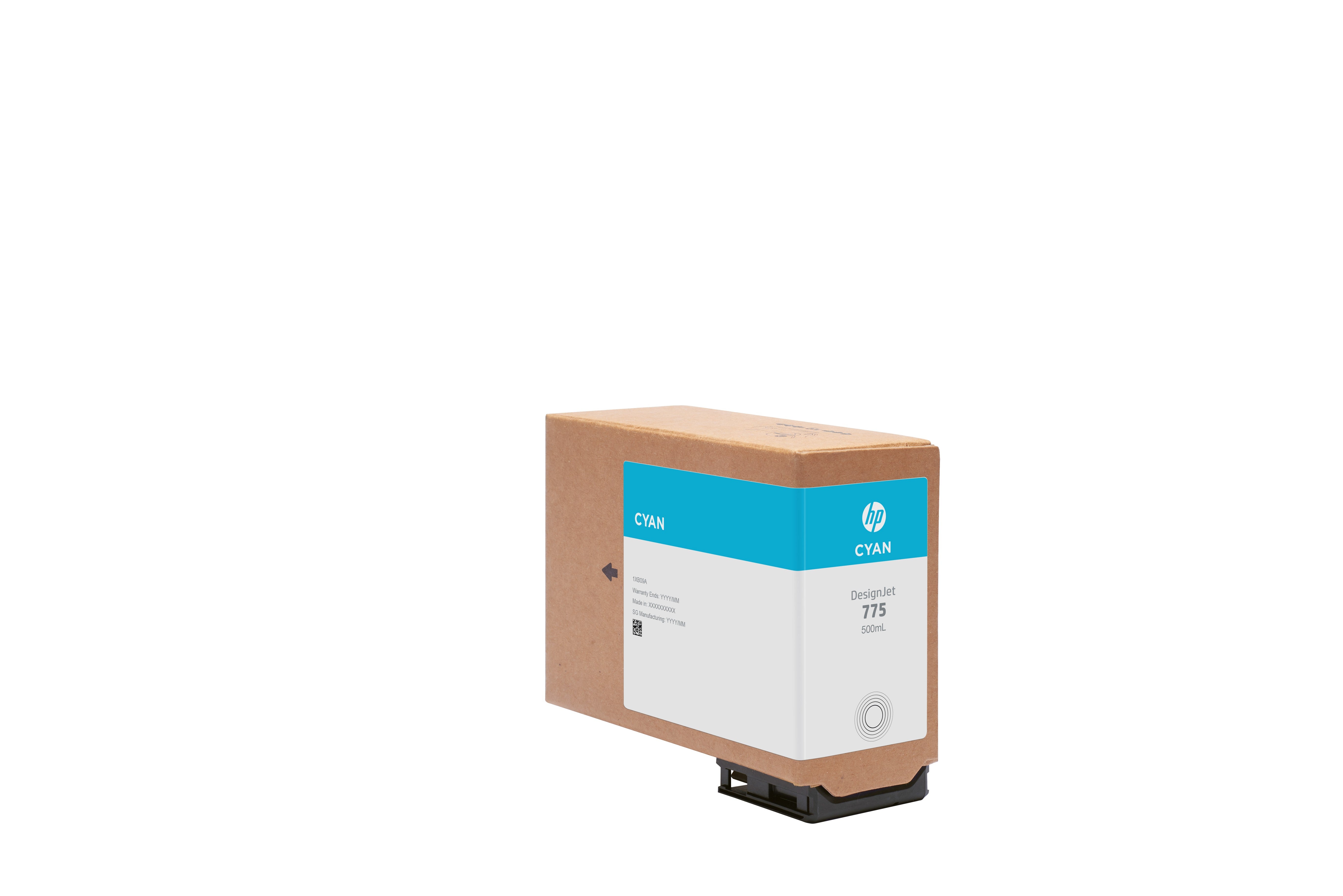 HP 775 - 500ml (1XB17A) Cyan Original Inkjet Cartridge - Cartouches Certifiees
