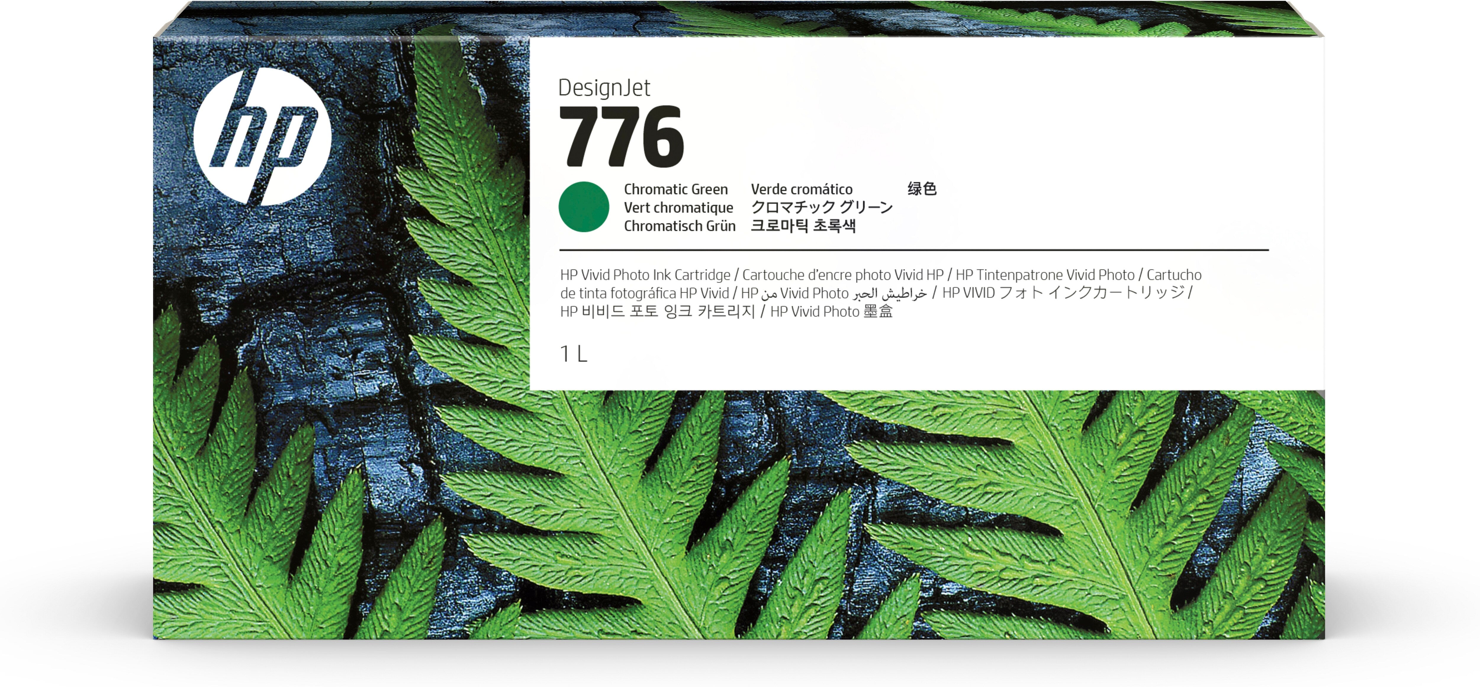 HP 776 - 1 liter (1XB03A) Chromatic Green Original Inkjet Cartridge - Cartouches Certifiees