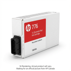 HP 776 - 1 liter (1XB10A) Chromatic Red Original Inkjet Cartridge - Cartouches Certifiees