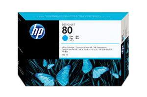 HP 80 - 175ml (C4872A) Cyan Original Inkjet Cartridge - Cartouches Certifiees