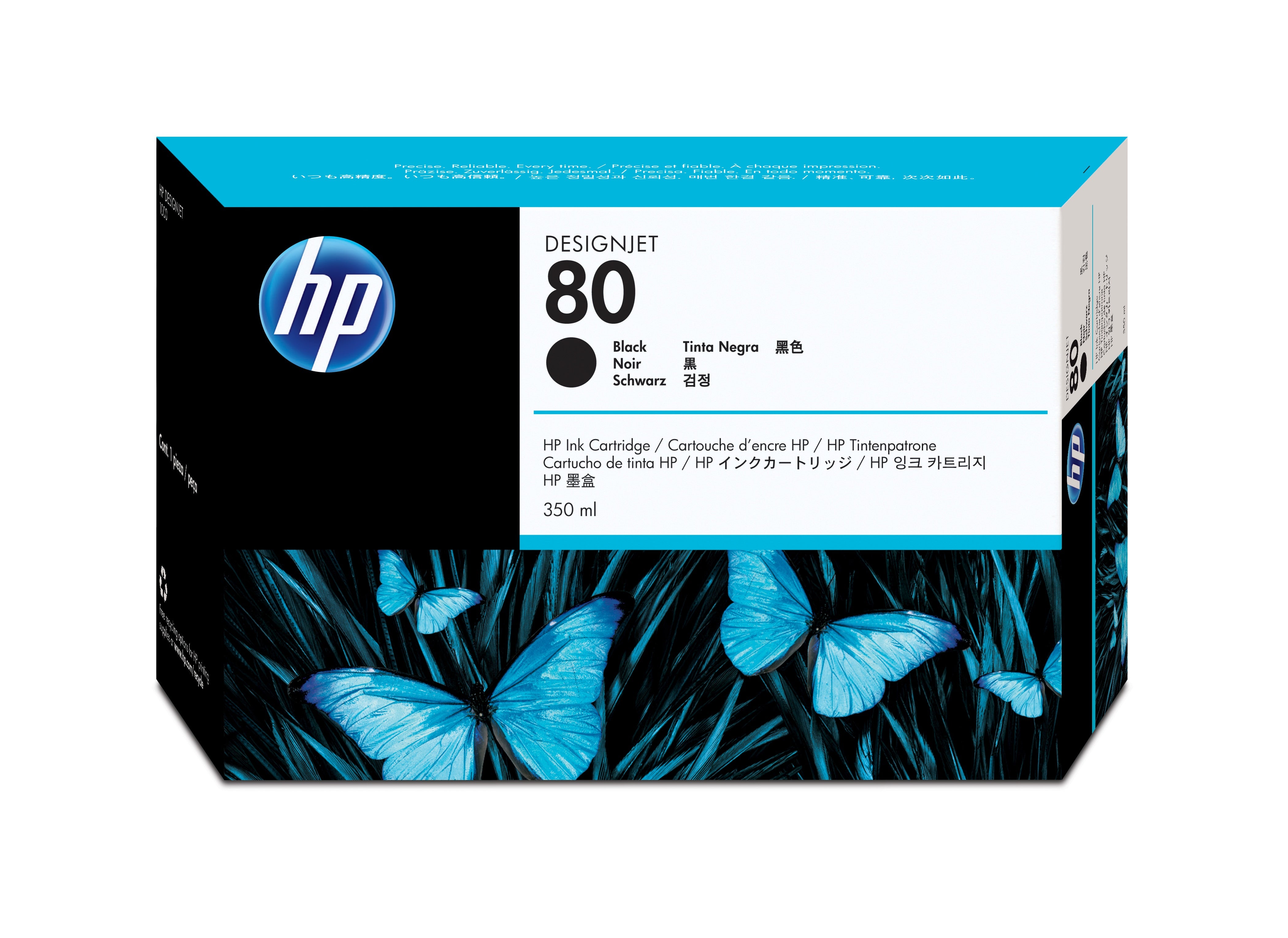HP 80 - 350ml (C4871A) Black Original Inkjet Cartridge - Cartouches Certifiees