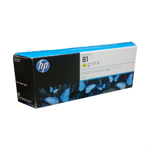 HP 81 - 680ml (C4933A) Yellow Original Inkjet Cartridge - Cartouches Certifiees