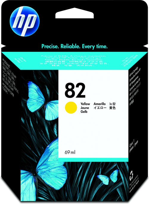 HP 82 - 69ml (C4913A) Yellow Original Inkjet Cartridge - Cartouches Certifiees