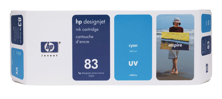 HP 83 - 680ml (C4941A) Cyan Original Inkjet Cartridge - Cartouches Certifiees