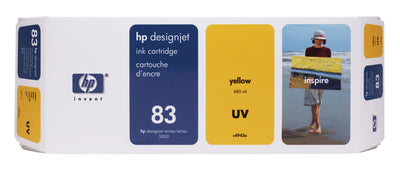 HP 83 - 680ml (C4943A) Yellow Original Inkjet Cartridge - Cartouches Certifiees