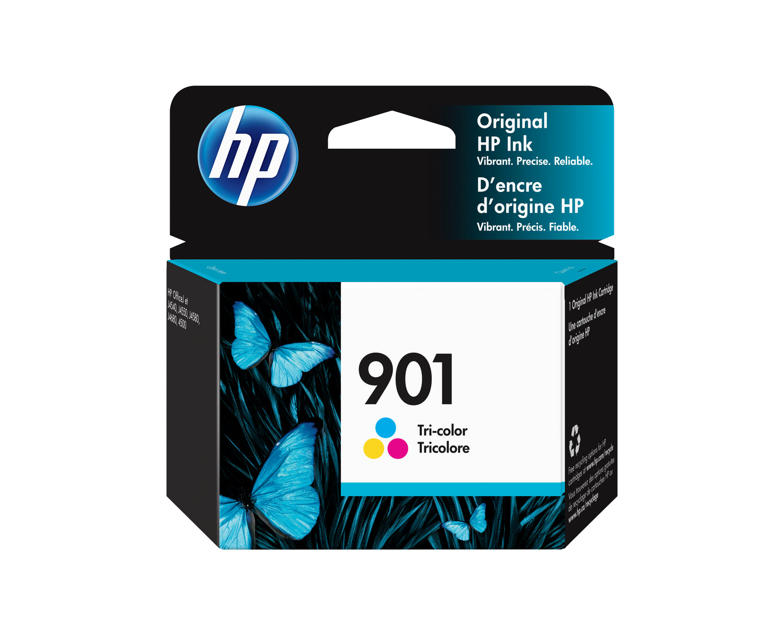 HP 901 (CC656AN) Color Original Inkjet Cartridge - Cartouches Certifiees