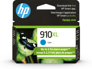 HP 910XL (3YL62AN) Cyan Original Inkjet Cartridge - Cartouches Certifiees