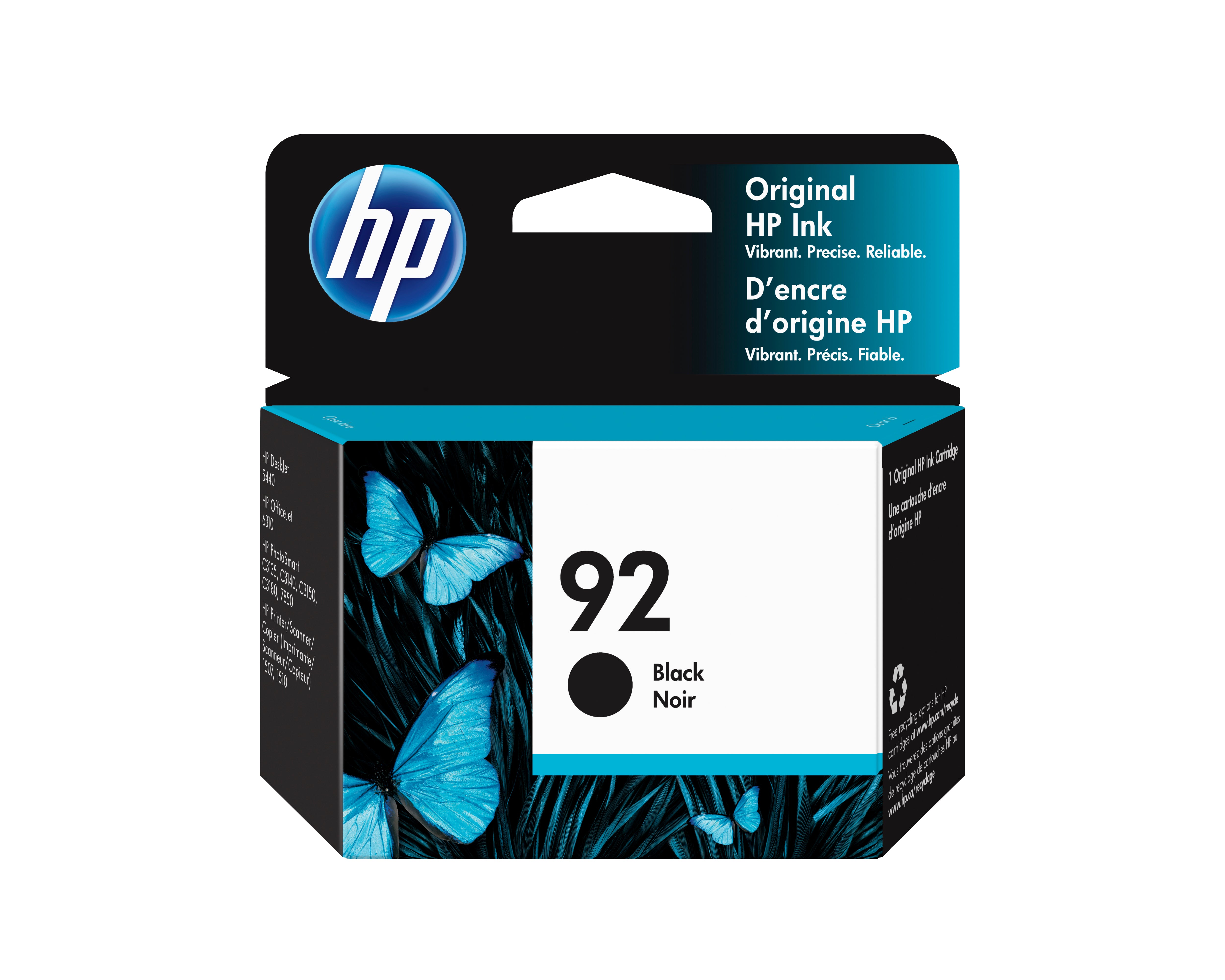 HP 92 (C9362WN) Black Original Inkjet Cartridge - Cartouches Certifiees