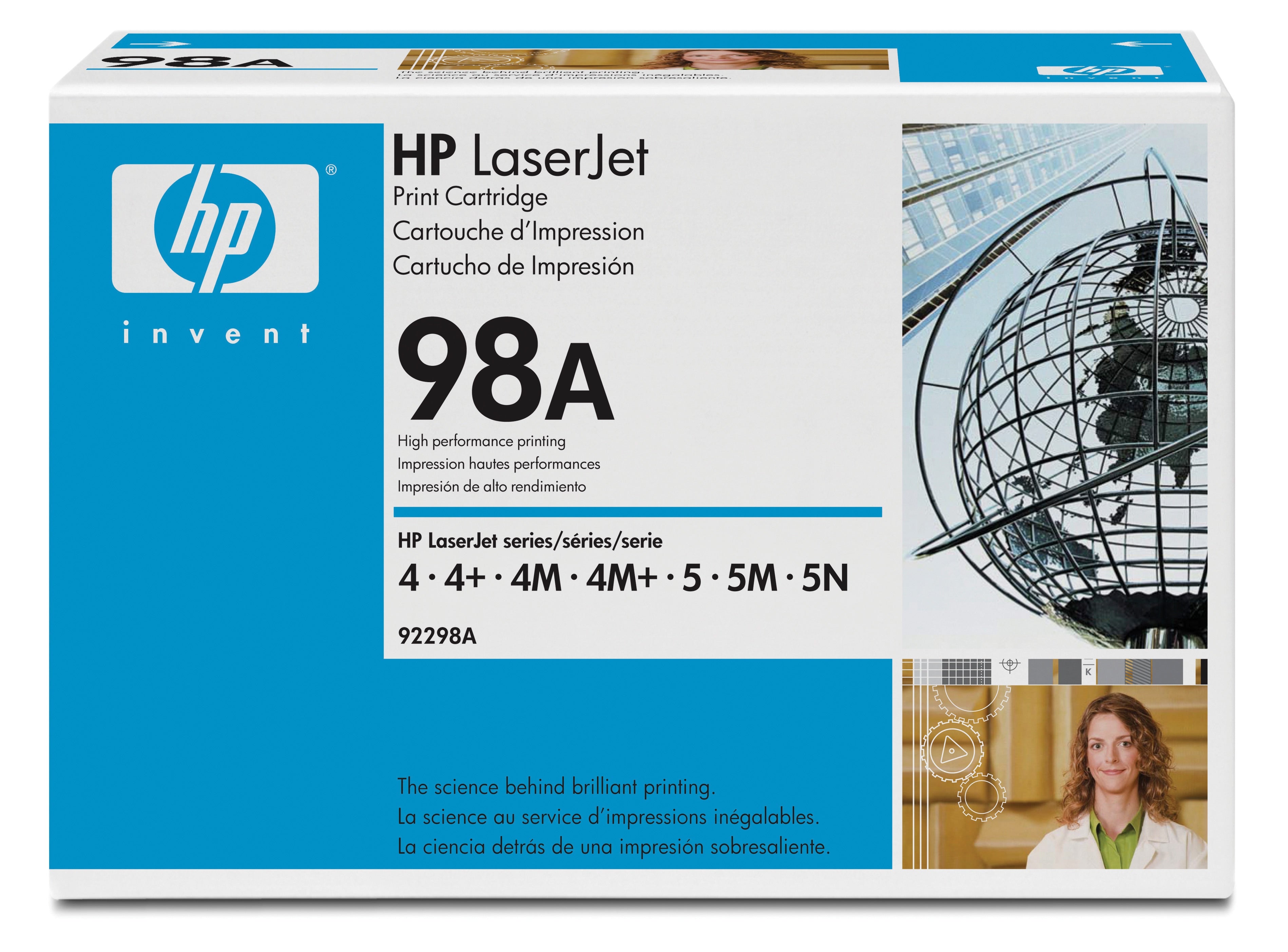 HP 92298A (98A) Black Original Toner Cartridge - Cartouches Certifiees
