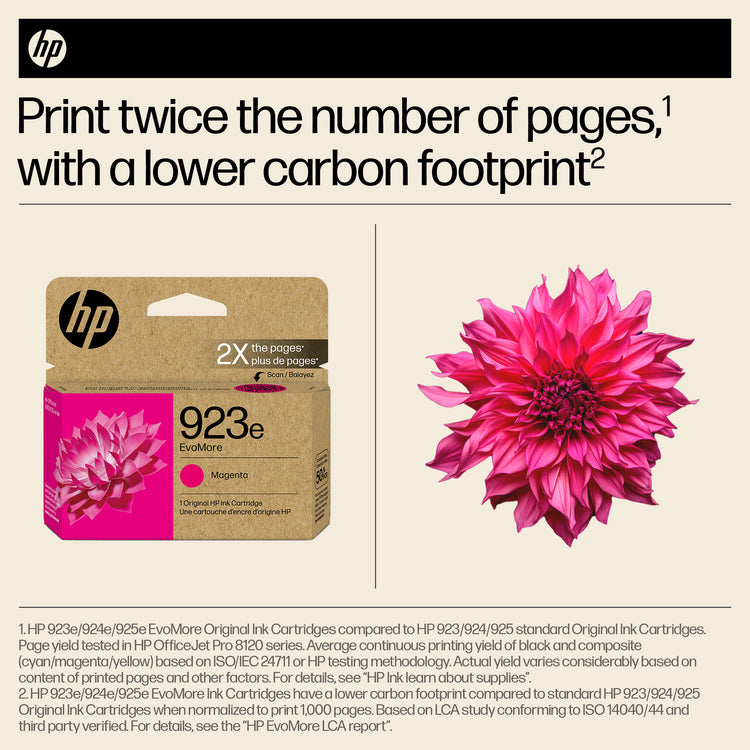 HP 923E (4K0T5LN) EVOMORE Magenta Original Inkjet Cartridge - Cartouches Certifiees