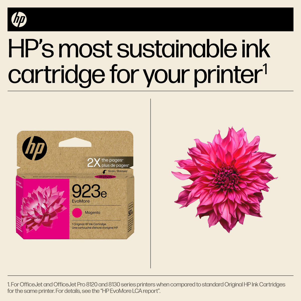 HP 923E (4K0T5LN) EVOMORE Magenta Original Inkjet Cartridge - Cartouches Certifiees