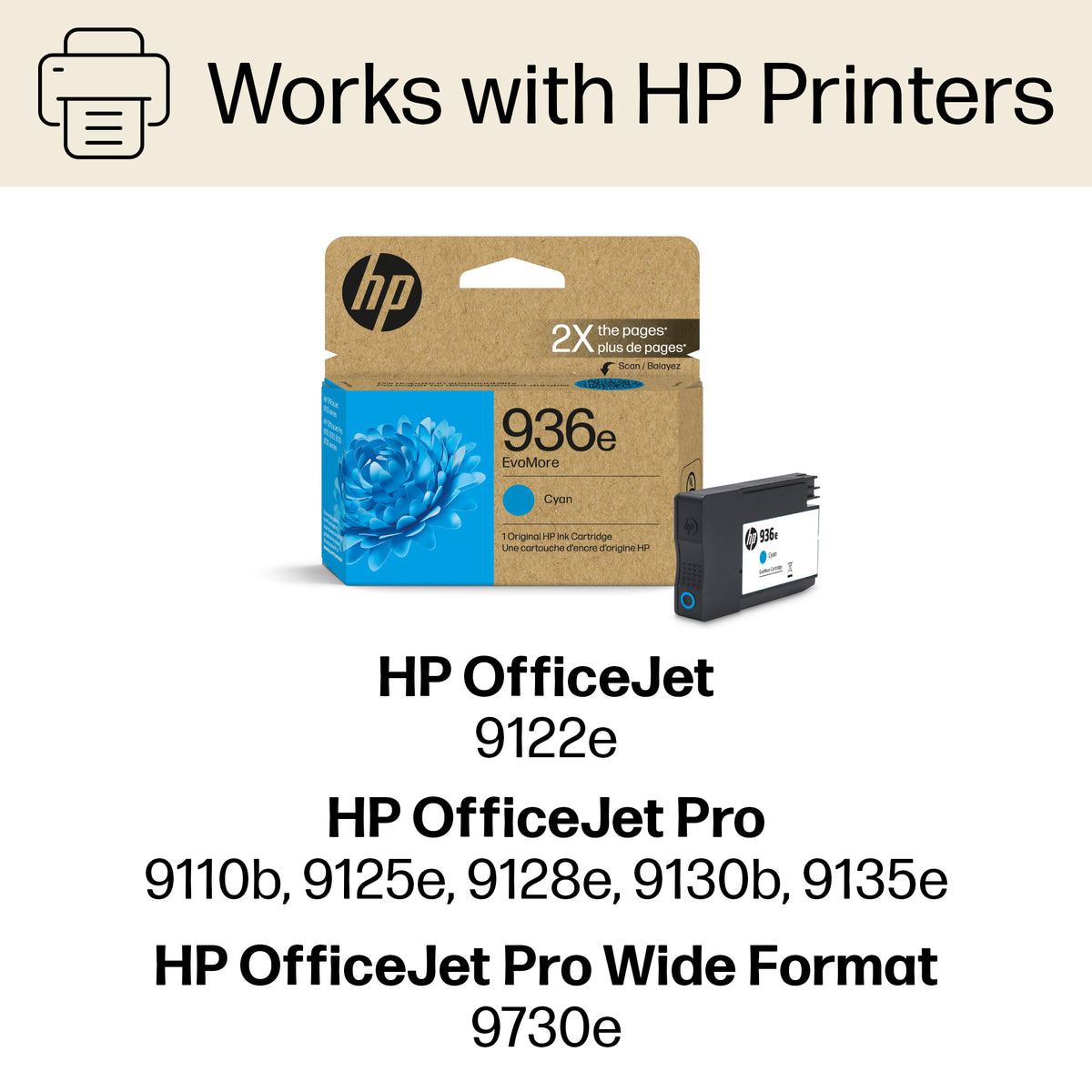 HP 936E (4S6V3LN) EVOMORE Cyan Original Inkjet Cartridge - Cartouches Certifiees