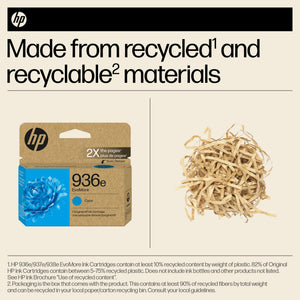 HP 936E (4S6V3LN) EVOMORE Cyan Original Inkjet Cartridge - Cartouches Certifiees