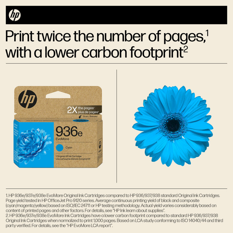 HP 936E (4S6V3LN) EVOMORE Cyan Original Inkjet Cartridge - Cartouches Certifiees