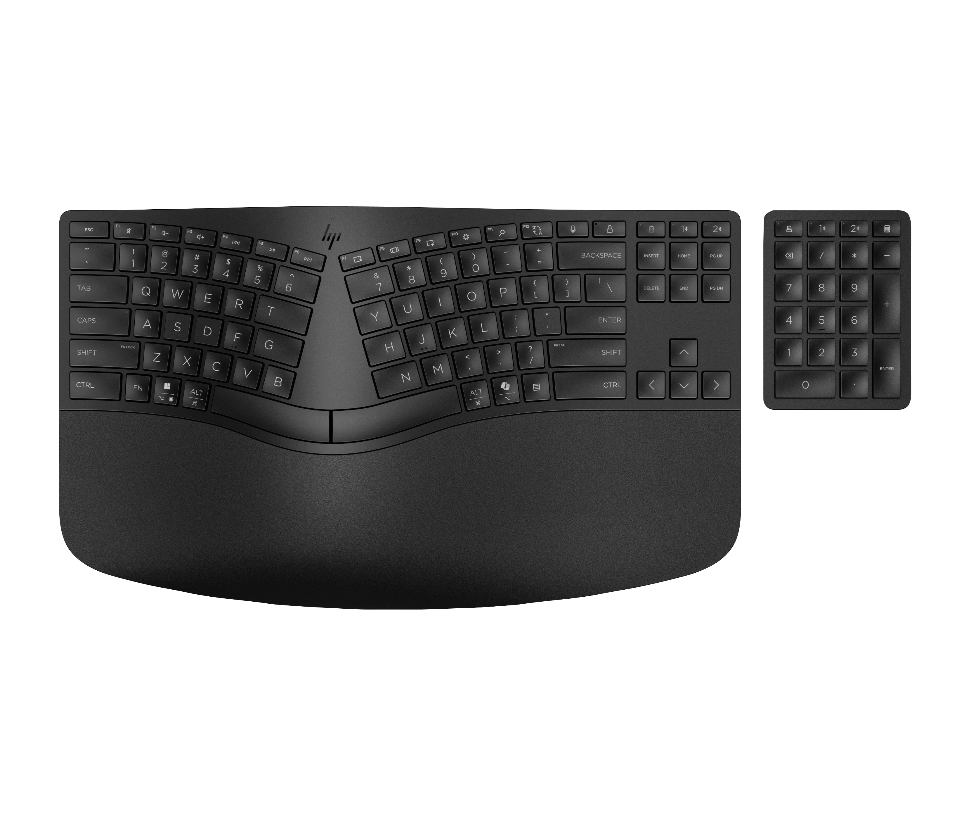 HP 960 BLK Ergonomic Wireless keyboard Home RF Wireless + Bluetooth Black (7E755AA#ABA) - Cartouches Certifiees