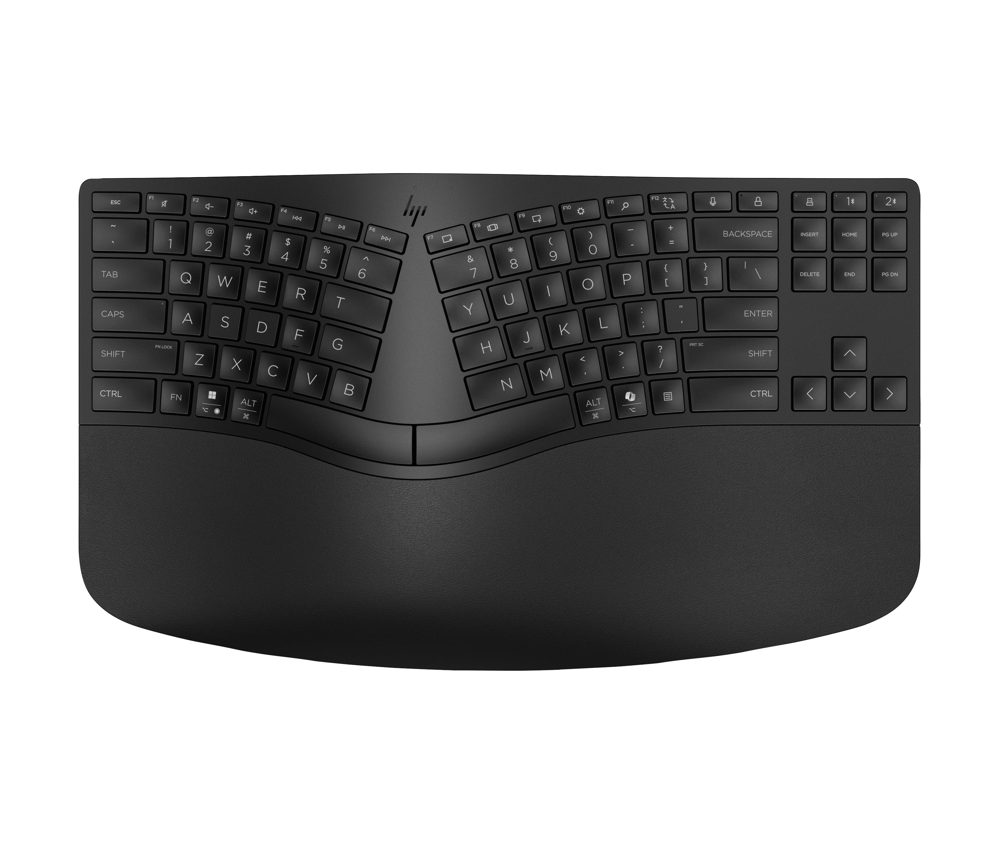 HP 960 BLK Ergonomic Wireless keyboard Home RF Wireless + Bluetooth Black (7E755AA#ABA) - Cartouches Certifiees