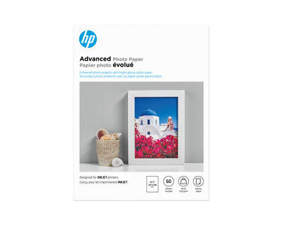 HP Adv Glossy 5x7 60 Sht Photo Paper (Q8690A) - Cartouches Certifiees
