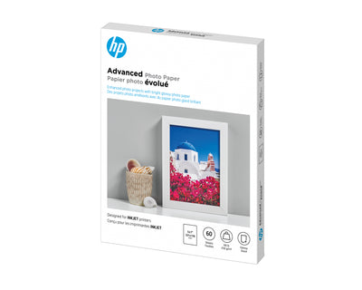 HP Adv Glossy 5x7 60 Sht Photo Paper (Q8690A) - Cartouches Certifiees