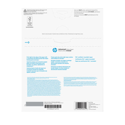 HP Adv Photo Papr Glossy 8x10 in 25Sheet (6J777A) - Cartouches Certifiees