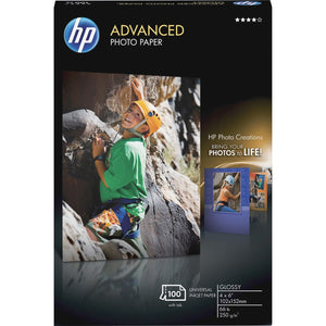 HP ADVANCE BORDERLESS GLOSSY PHOTO PAPER 4X 6 100 SHT (Q6638A) - Cartouches Certifiees