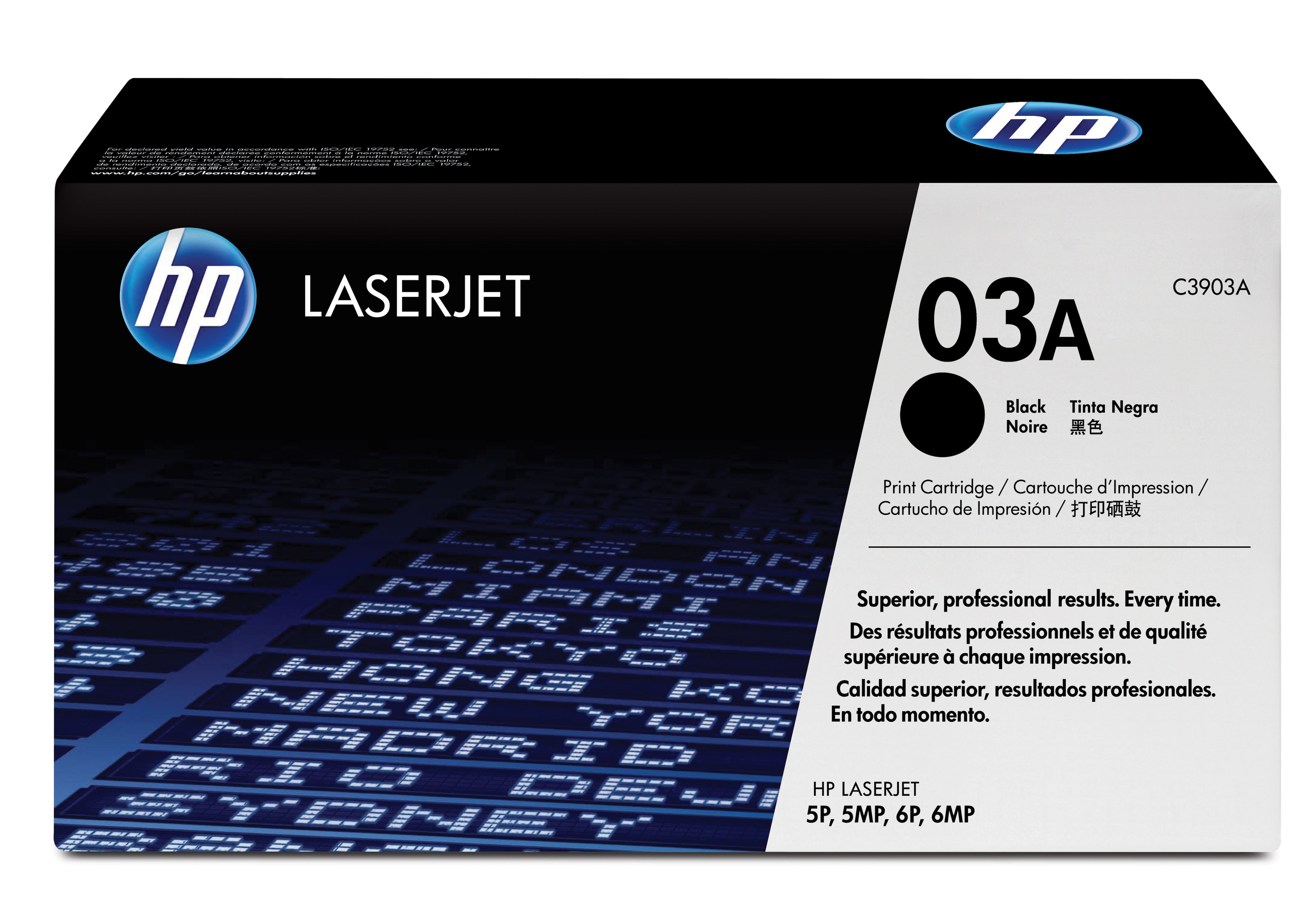 HP C3903A (03A) Black Original Toner Cartridge - Cartouches Certifiees