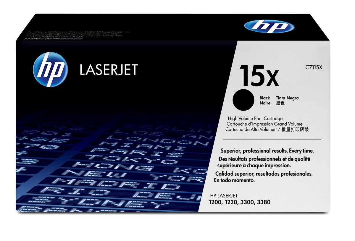 HP C7115X (15X) Black Original Toner Cartridge - Cartouches Certifiees