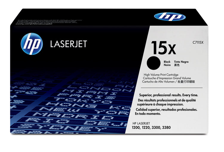 HP C7115X (15X) Black Original Toner Cartridge - Cartouches Certifiees