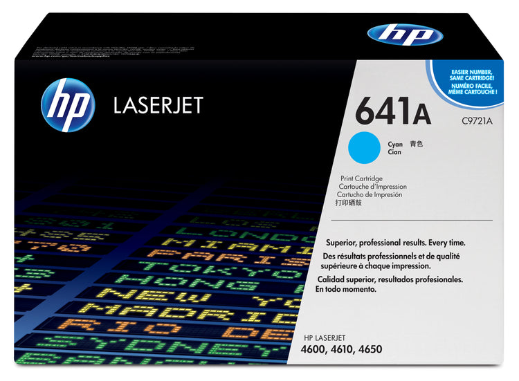 HP C9721A (641A) Cyan Original Toner Cartridge - Cartouches Certifiees