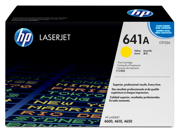 HP C9722A (641A) Yellow Original Toner Cartridge - Cartouches Certifiees