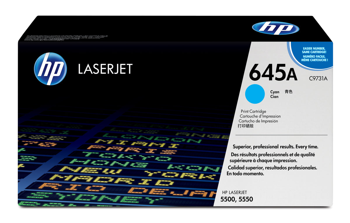 HP C9731A (645A) Cyan Original Toner Cartridge - Cartouches Certifiees