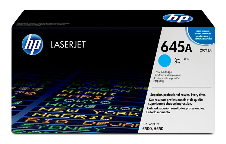 HP C9731A (645A) Cyan Original Toner Cartridge - Cartouches Certifiees