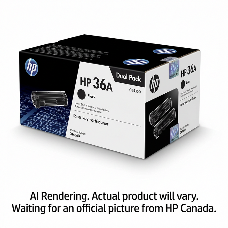 HP CB436D (36A) Black Original Toner Cartridge - Cartouches Certifiees