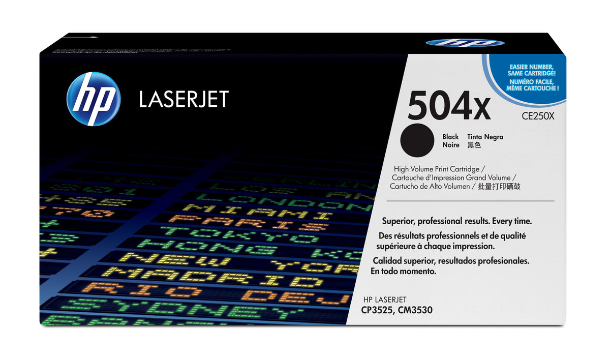 HP CE250X (504X) Black Original Toner Cartridge - Cartouches Certifiees