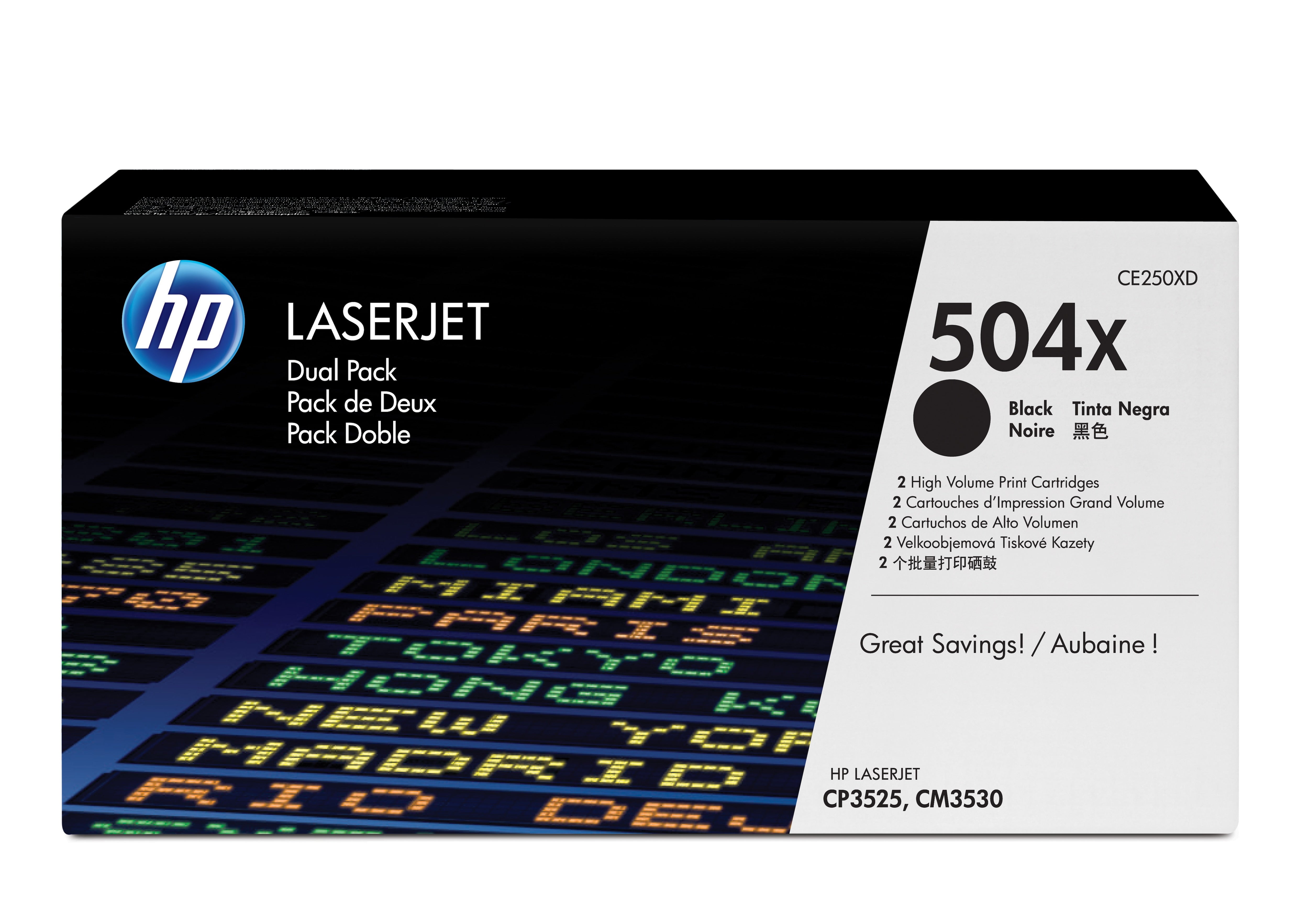 HP CE250XD (504X) Black Original Toner Cartridge - Cartouches Certifiees