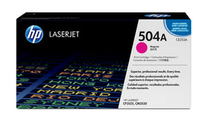 HP CE253A (504A) Magenta Original Toner Cartridge - Cartouches Certifiees