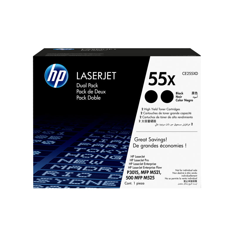HP CE255XD (55X) Black Original Toner Cartridge - Cartouches Certifiees
