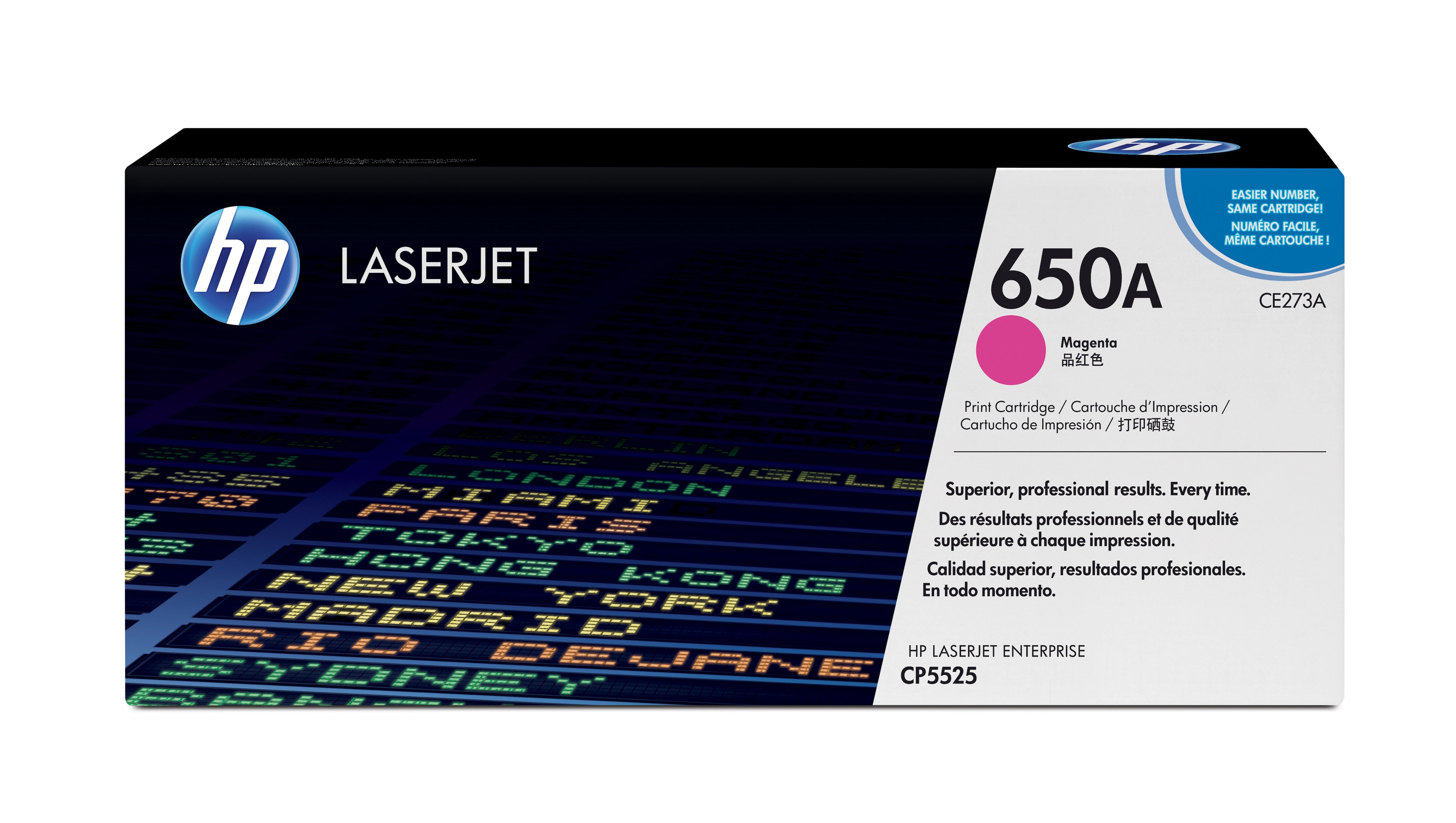 HP CE273A (650A) Magenta Original Toner Cartridge - Cartouches Certifiees