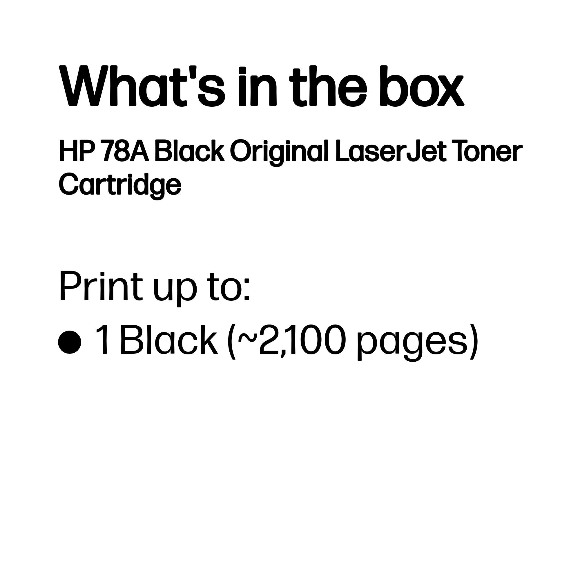 HP CE278A (78A) Black Original Toner Cartridge - Cartouches Certifiees