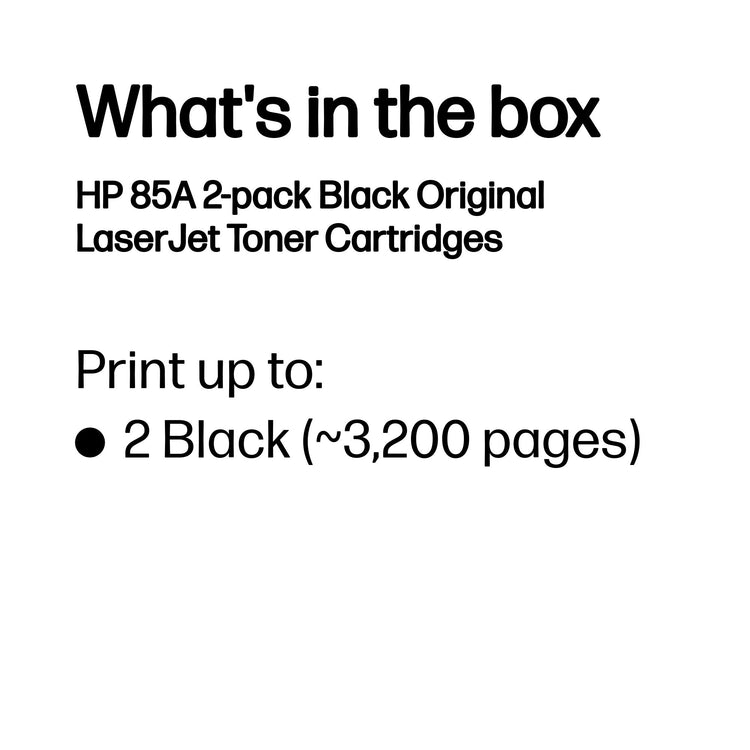 HP CE285D (85A) Black Original Toner Cartridge - Cartouches Certifiees