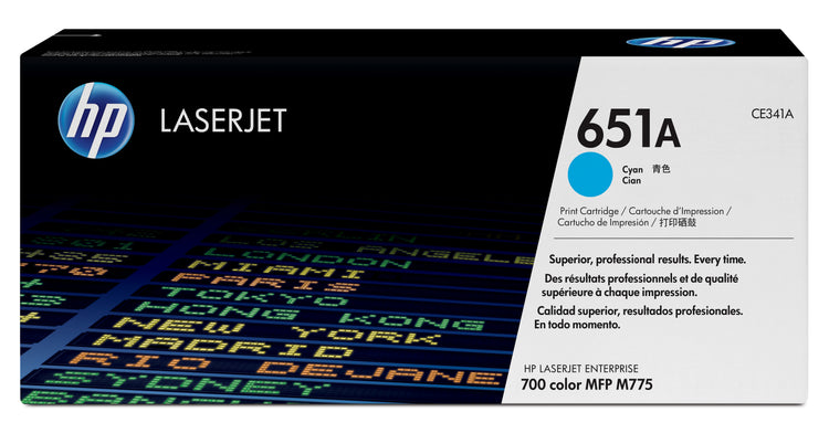 HP CE341A (651A) Cyan Original Toner Cartridge - Cartouches Certifiees