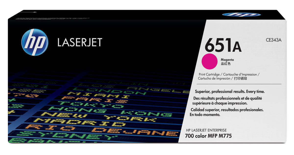 HP CE343A (651A) Magenta Original Toner Cartridge - Cartouches Certifiees