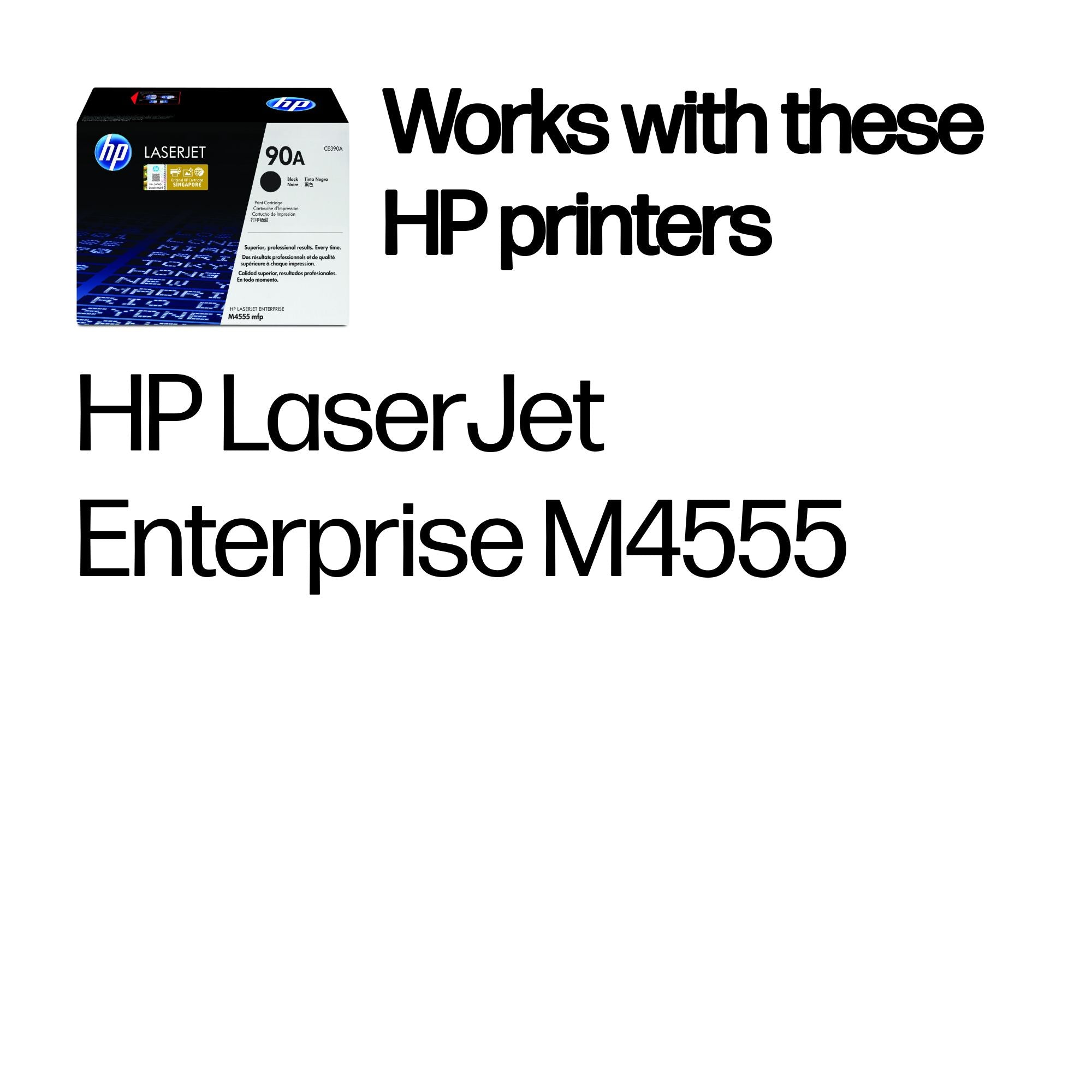 HP CE390A (90A) Black Original Toner Cartridge - Cartouches Certifiees
