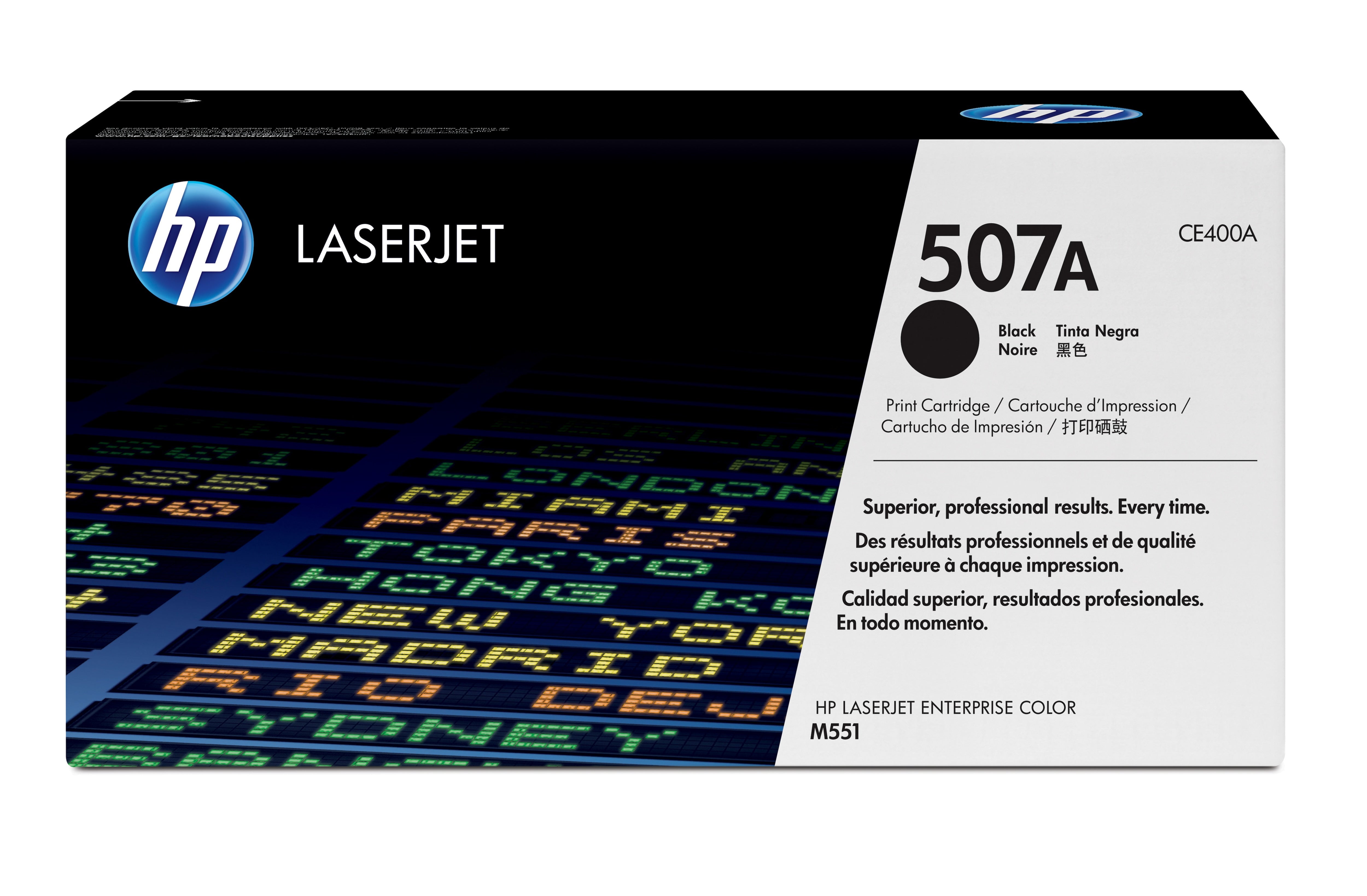HP CE400A (507A) Black Original Toner Cartridge - Cartouches Certifiees